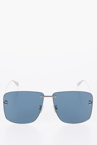 Rectangular Frame Sunglasses with Gradient Lens