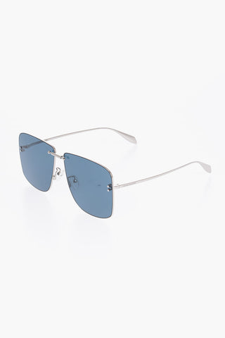 Rectangular Frame Sunglasses with Gradient Lens