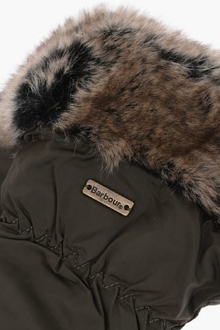 Waterproof PRIMROSE Mitten Gloves with Faux Fur Detail