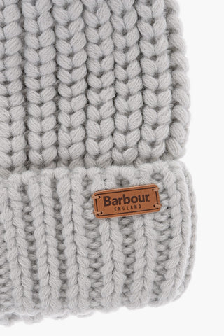 Solid Color Beanie with Faux Fur Pom Pom