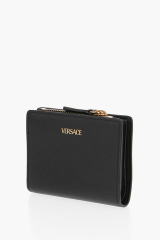 Leather MEDUSA Wallet with Golden Details