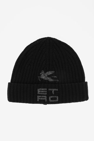Beanie In Lana Con logo Ricamato