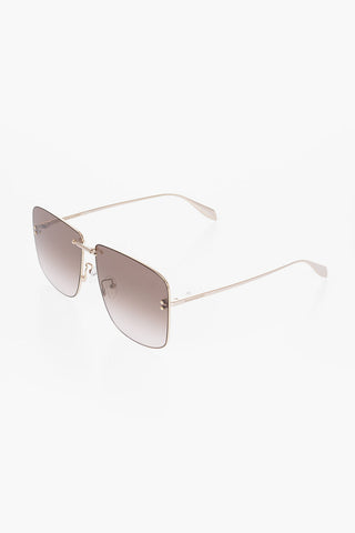 Gradient Sunglasses With Golden-Effect Frame