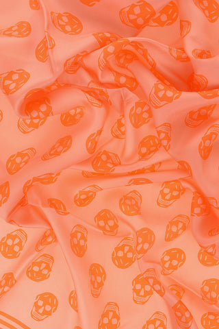All-Over Printed Skulls Silk Foulard
