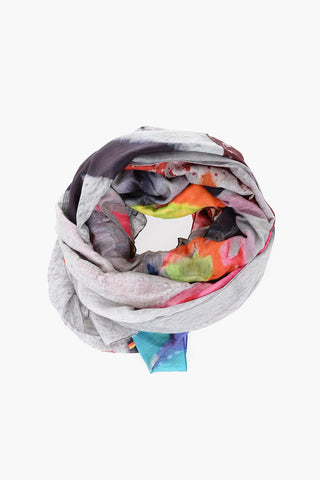 Printed Silk Blend ROCKET HEART Foulard