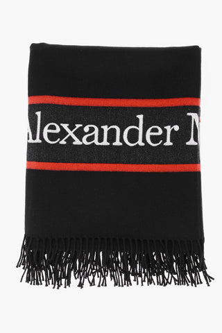 Maxi Sciarpa BLOWN UP in lana e Cashmere Con Dettagli a Contrasto