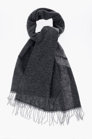 LEISURE Wool Blend Scarf with Contrast Logo