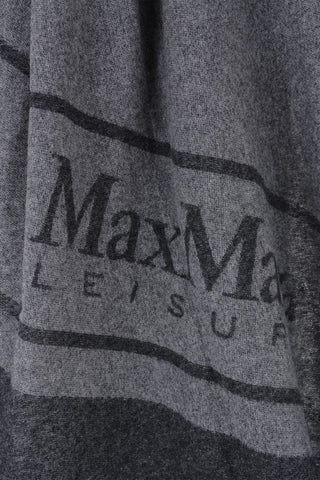 LEISURE Wool Blend Scarf with Contrast Logo