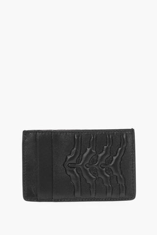 Leather Card Holder with Embossed Details