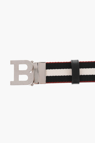 Striped Belt with Leather Inner 35mm