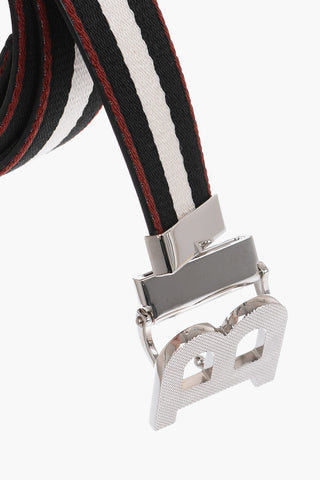 Striped Belt with Leather Inner 35mm