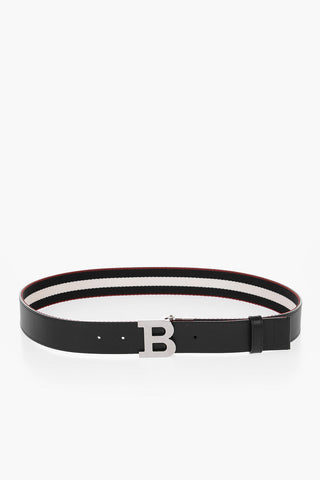 Striped Belt with Leather Inner 35mm
