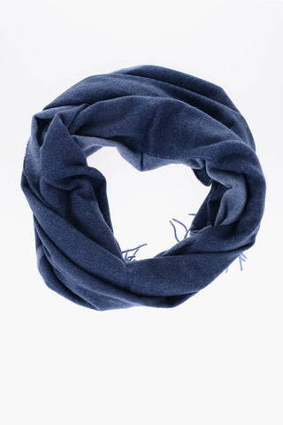 LEISURE Wool Blend Scarf with Contrast Logo