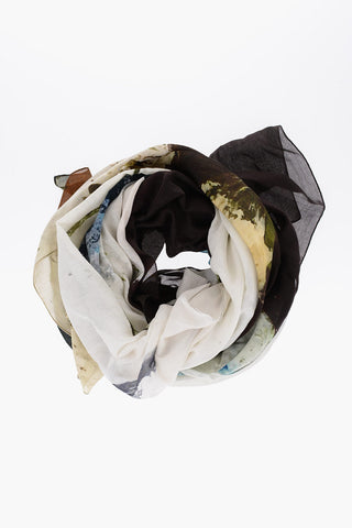 Printed Silk Blend ESPADON Foulard