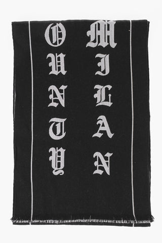Wool SKULL TATTOO Scarf With Jacquard Logo