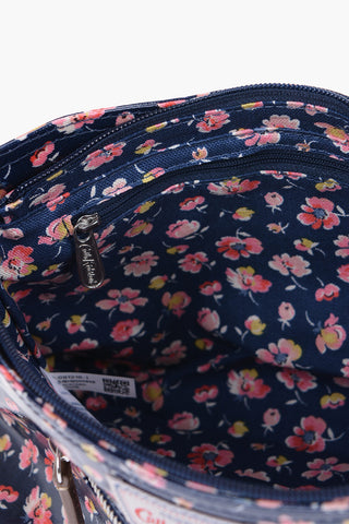Floral Print Faux Leather MALLORY Crossbody Bag