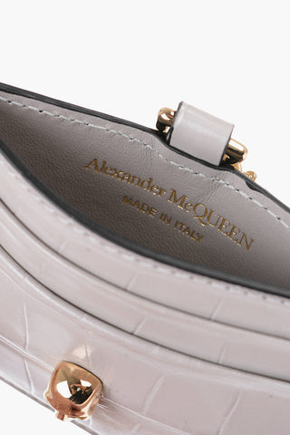 Leather Neck Card Holder with Golden Chain