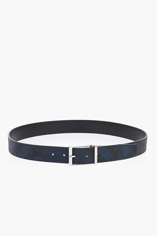 Reversible Belt with Leather Details 35mm