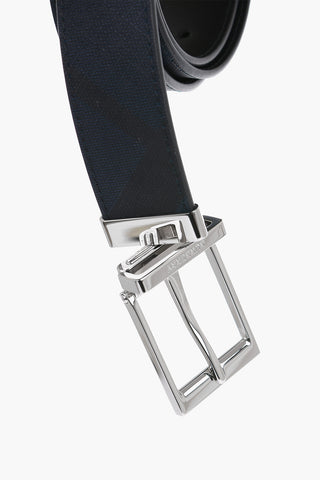 Reversible Belt with Leather Details 35mm
