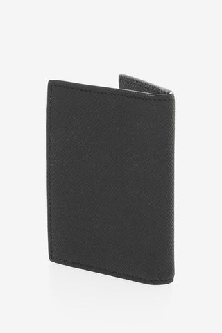 Textured Leather Card Holder with Ton Sur Ton Logo