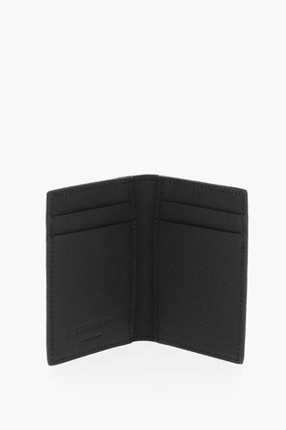 Textured Leather Card Holder with Ton Sur Ton Logo