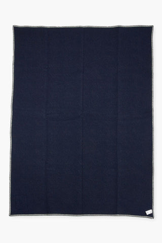 Coperta in Misto Lana con Logo All-Over