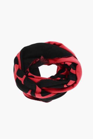 Cotton Reversible Scarf with Fringes