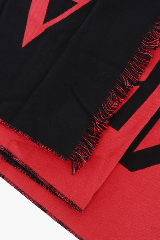 Cotton Reversible Scarf with Fringes