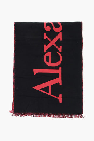 Cotton Reversible Scarf with Fringes