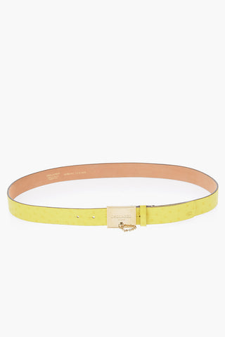 Solid Color Leather Belt with Tone-on-Tone Polka Dots 30mm