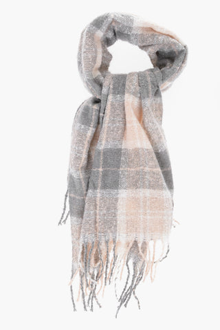 Ribbed Beanie and Tartan Check Scarf SALTBURN Set