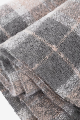 Ribbed Beanie and Tartan Check Scarf SALTBURN Set