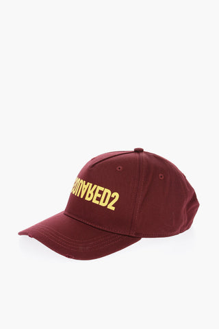 Cotton Gabardine Cap with Printed Logo