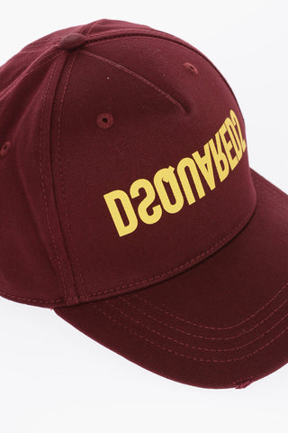 Cotton Gabardine Cap with Printed Logo