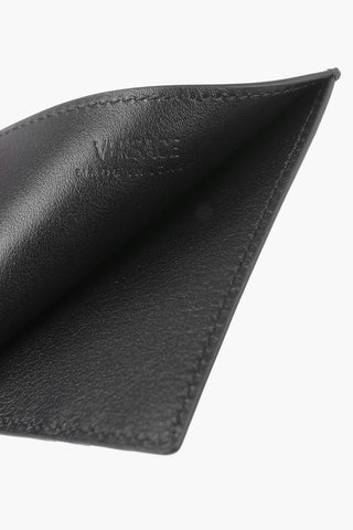 Portacarte in Pelle con Logo Effetto Dorato