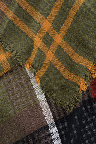 Tartan Motif FAITH Scarf with Fringes