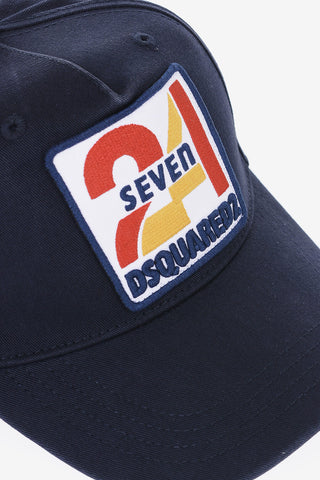 Cotton Gabardine Cap  with Embroidered Logo Patch