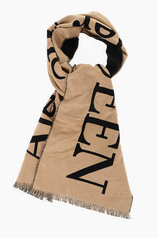 Cotton Reversible Scarf with Fringes