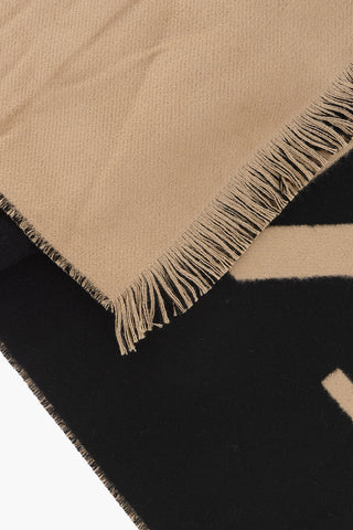 Cotton Reversible Scarf with Fringes
