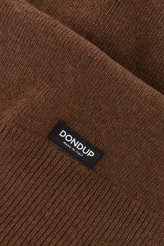Sciarpa in Cashmere e Lana a Tinta Unita con Patch Logo a Contrasto