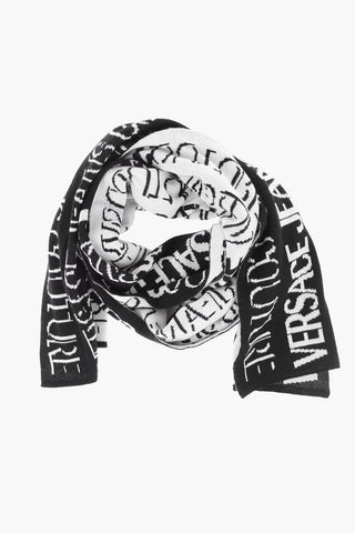 Sciarpa in Misto Lana con Logo All-Over