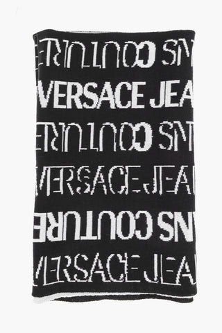 Sciarpa in Misto Lana con Logo All-Over