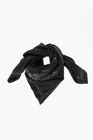 Silk Twill Foulard with Jewels