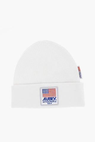 Solid Color Beanie with Embossed Logo