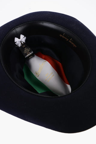 LIMITED EDITION Solid Color Flag Fedora Hat with Printed Lining