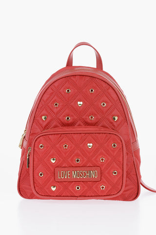 LOVE Quilted Backpack with Metallic Applications