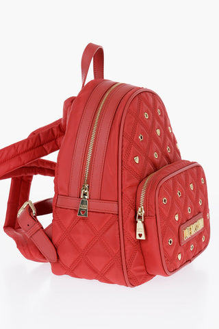 LOVE Quilted Backpack with Metallic Applications