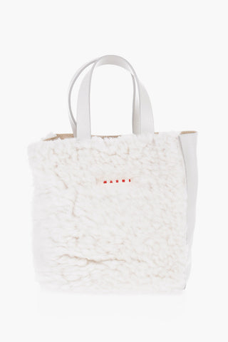 Shearling Detailing MUSEO Mini Tote Bag