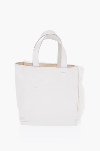 Shearling Detailing MUSEO Mini Tote Bag
