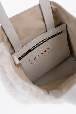 Shearling Detailing MUSEO Mini Tote Bag